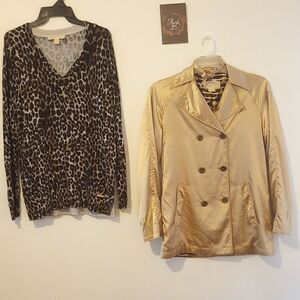 Silky Gold Michael Kors Designer Jacket!*